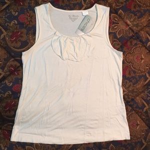 NWT Chico’s ivory ruffle bib tank - Chico’s 1